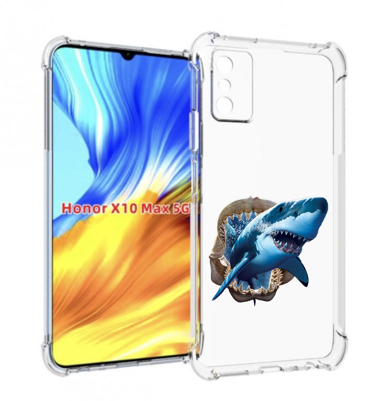 

Чехол MyPads челюсти для Honor X10 Max, Прозрачный, Tocco