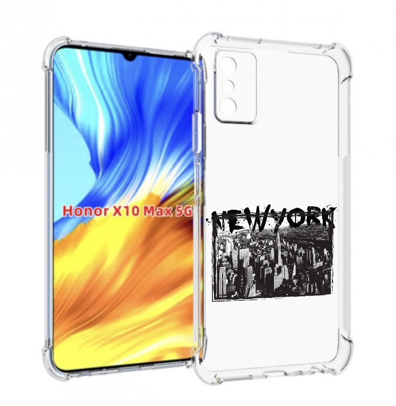

Чехол MyPads че для Honor X10 Max, Прозрачный, Tocco