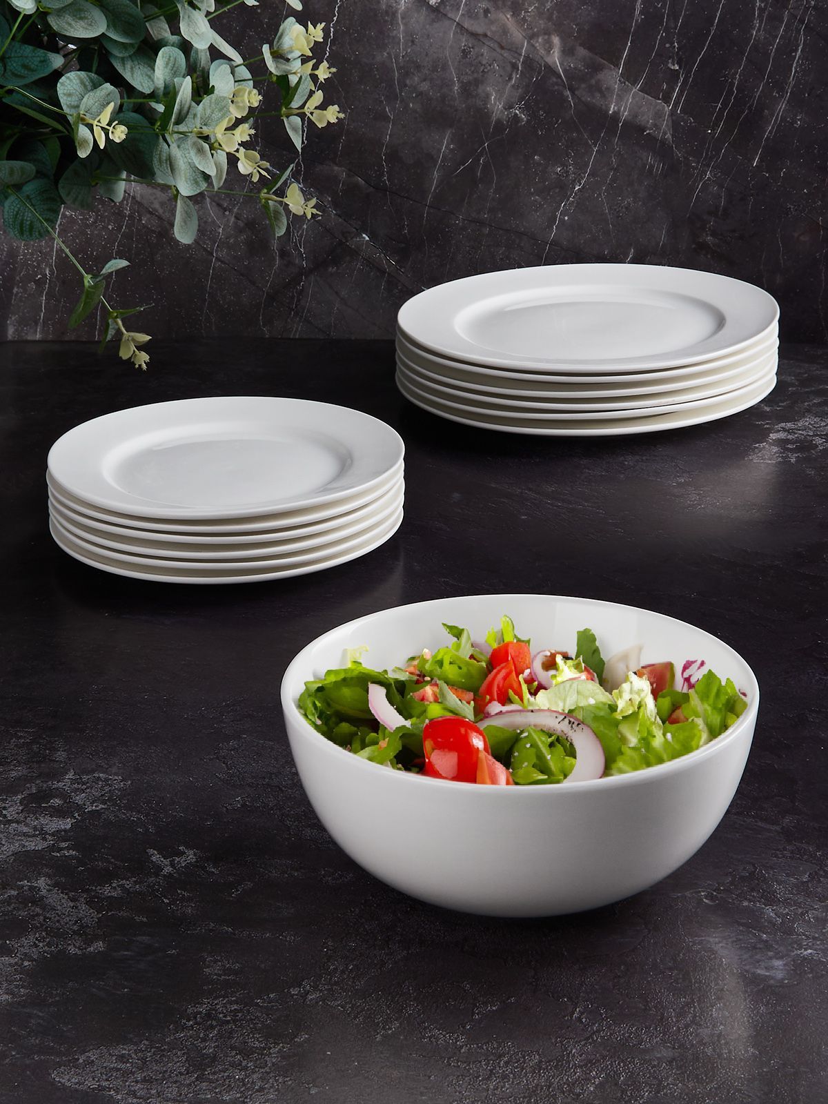 Сервиз столовый на 6 персон из фарфора Tudor England Royal White 13 предметов TUC2356 6990₽