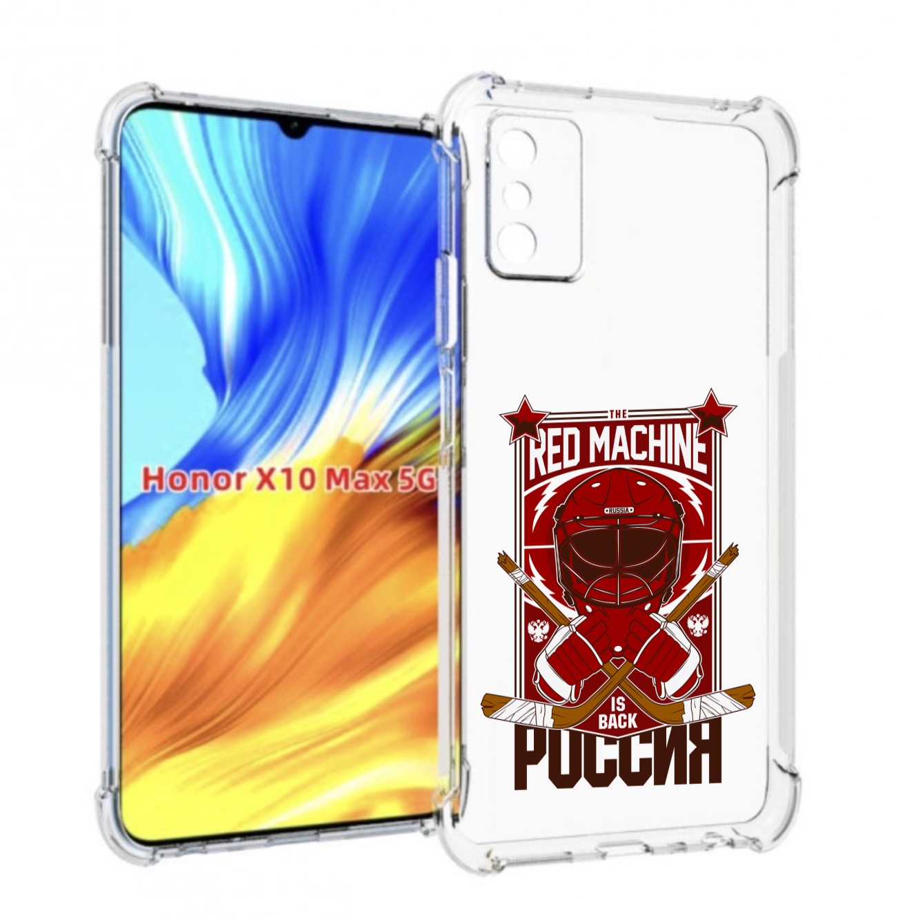 

Чехол MyPads хоккей россия для Honor X10 Max, Прозрачный, Tocco