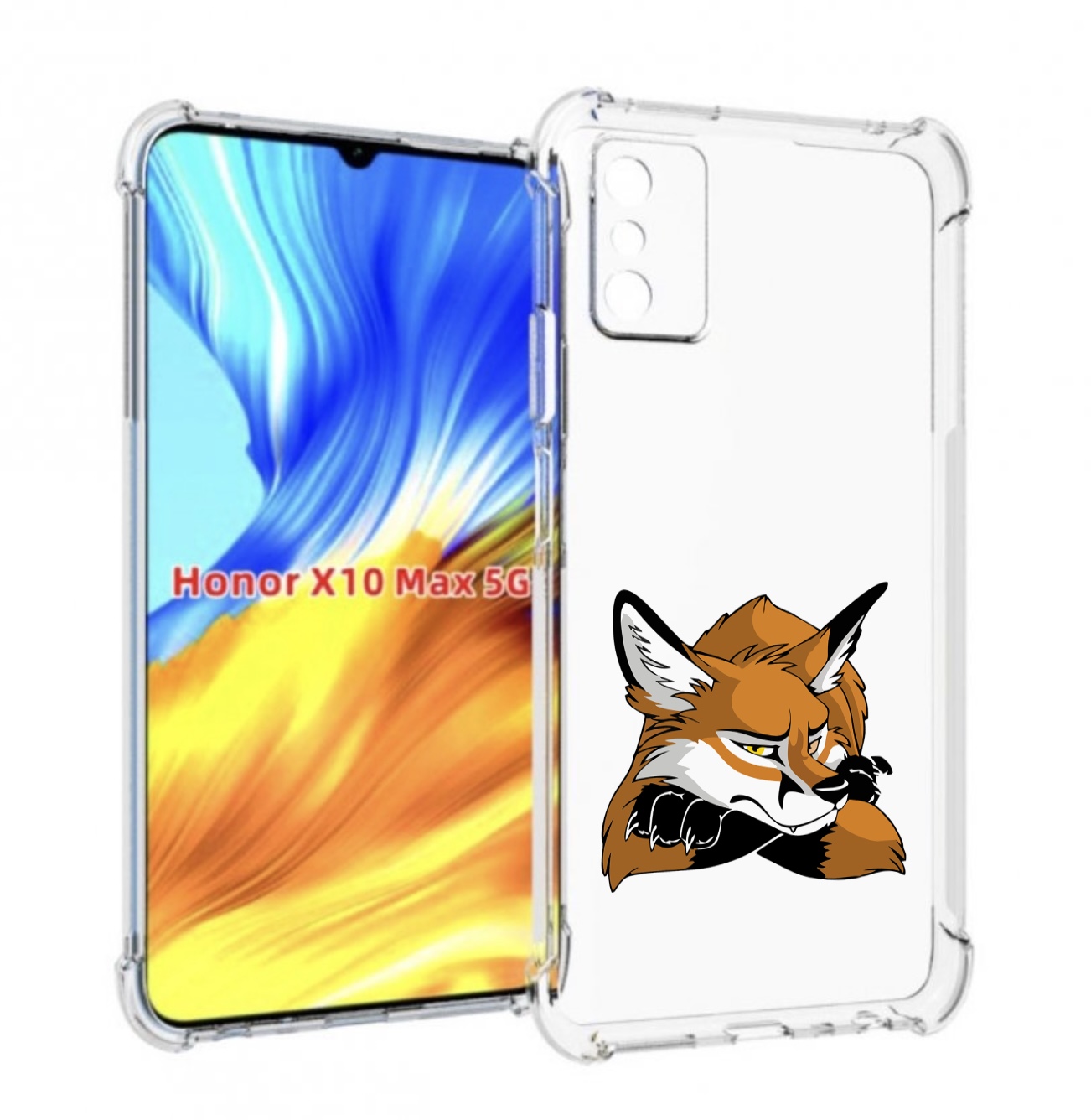 

Чехол MyPads фокс для Honor X10 Max, Прозрачный, Tocco