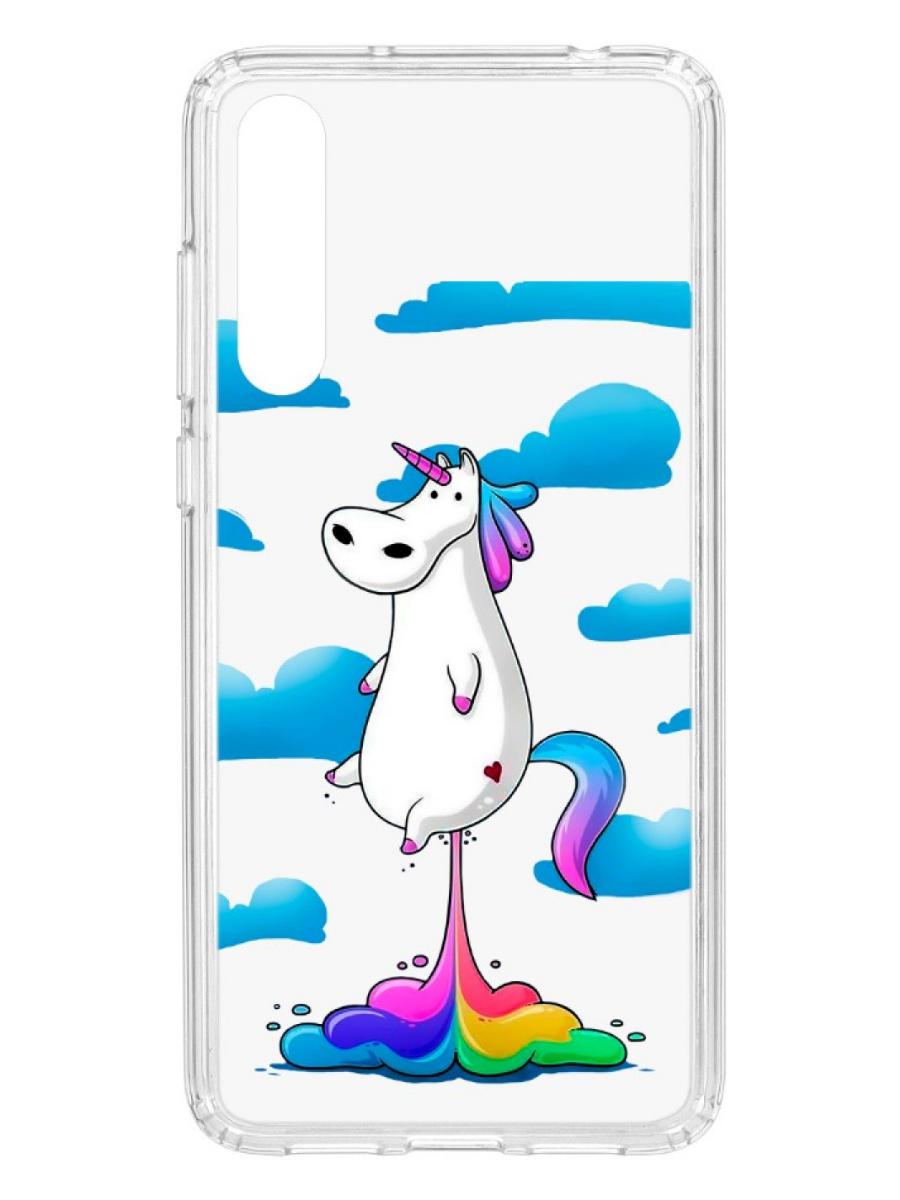 фото Чехол для huawei p20 pro (plus) kruche print flying unicorn кruче