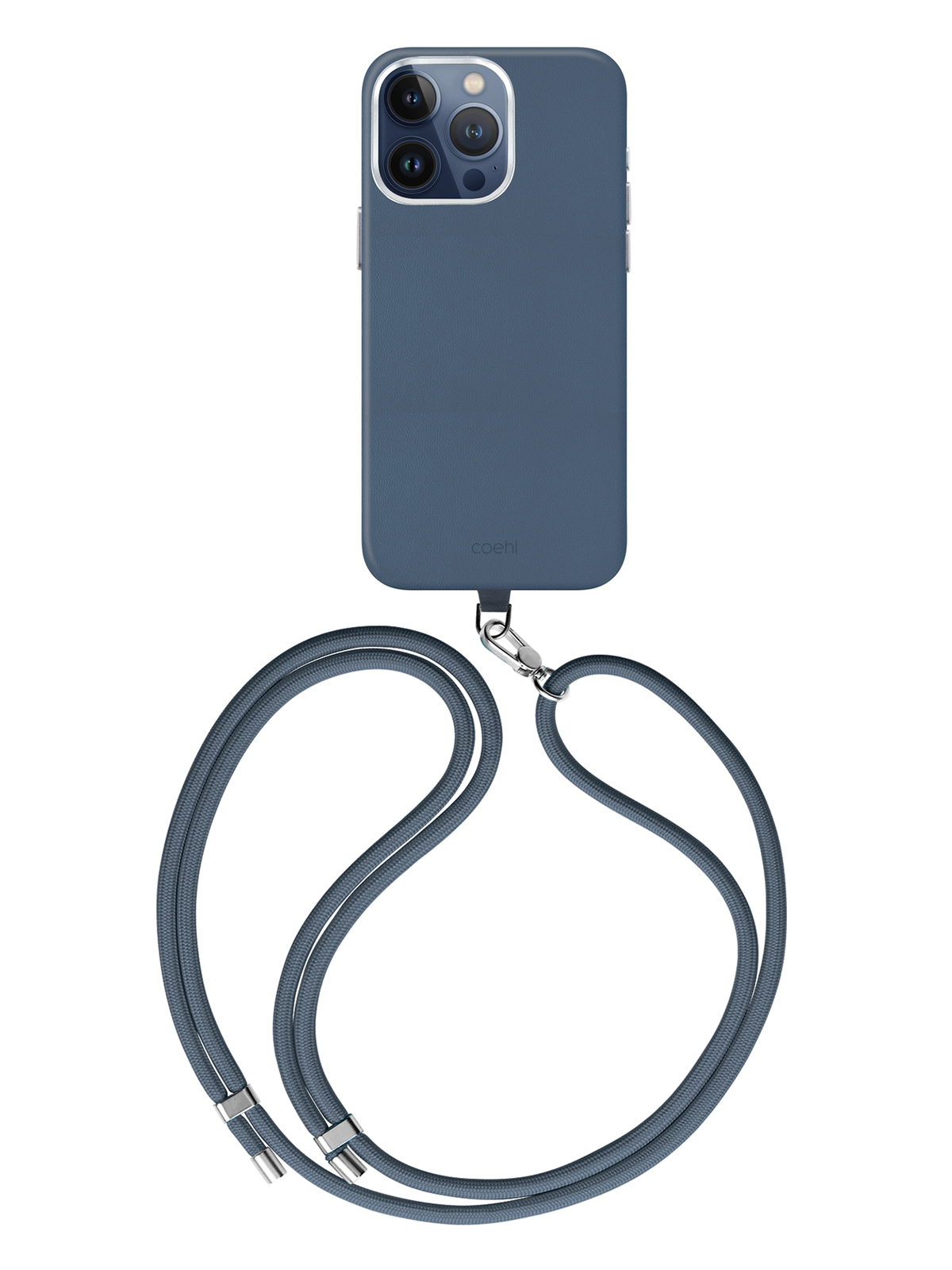

Чехол Uniq для iPhone 15 Pro с MagSafe COEHL MUSE со шнурком Sapphire Blue, Синий