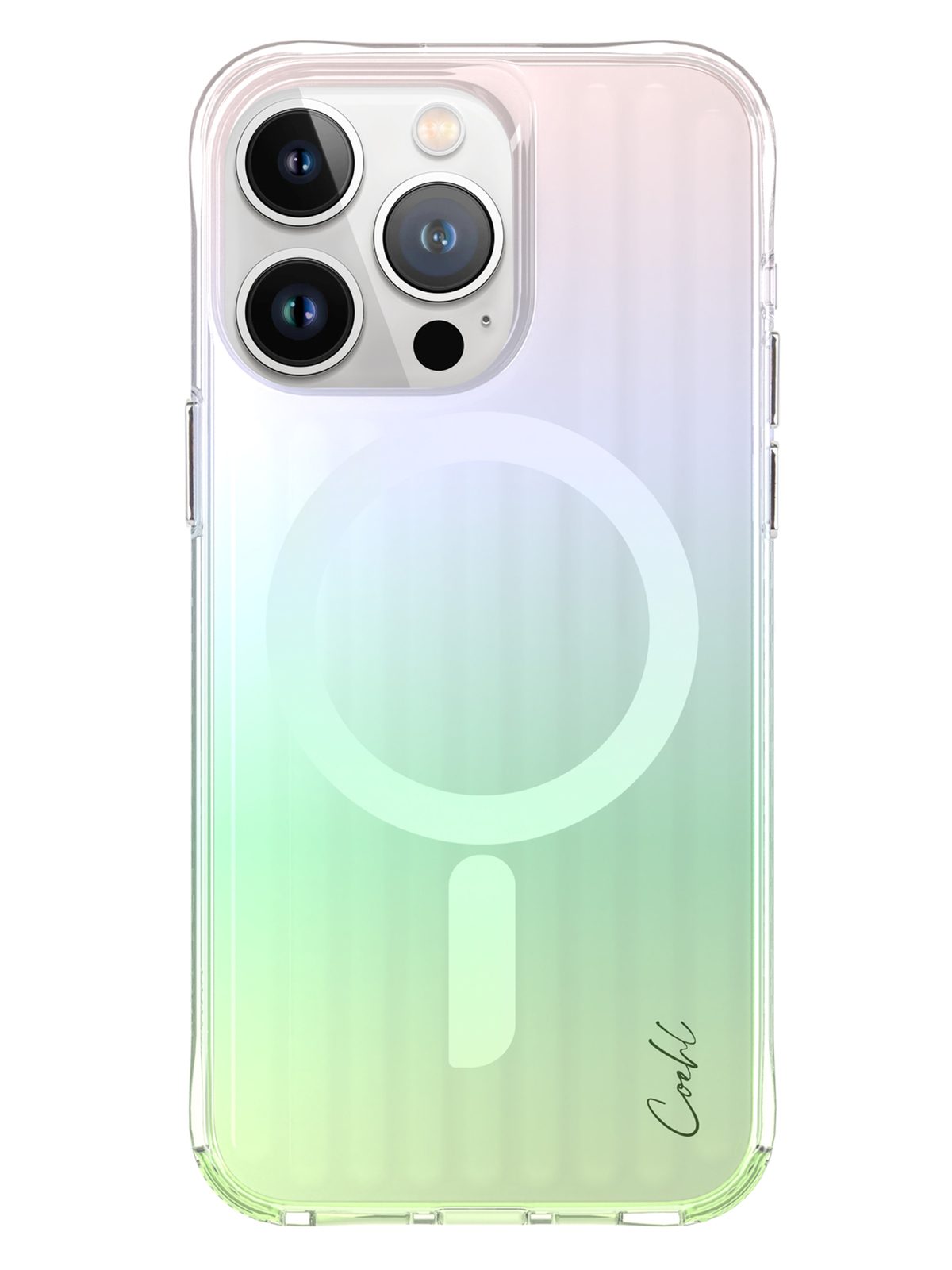 

Чехол Uniq для iPhone 15 Pro с MagSafe Coehl Linear Iridescent, Разноцветный