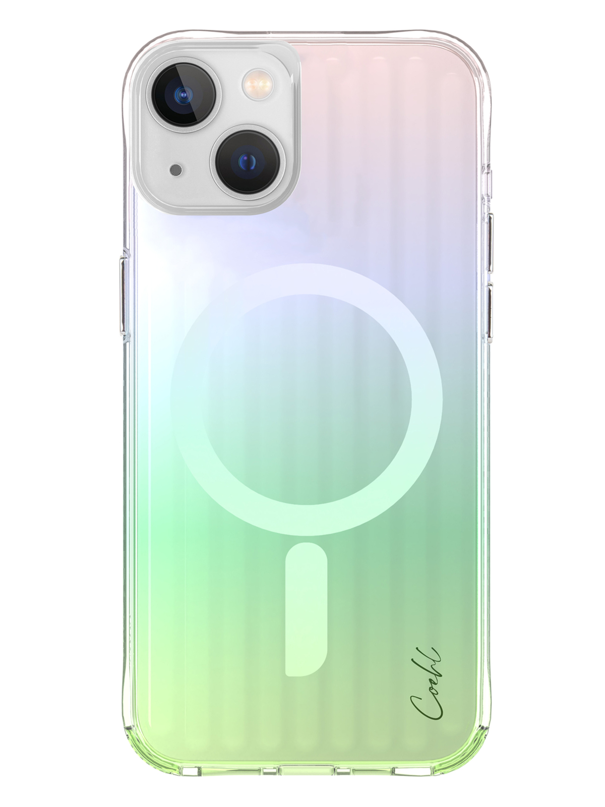 

Чехол Uniq для iPhone 15 с MagSafe Coehl Linear Iridescent, Разноцветный