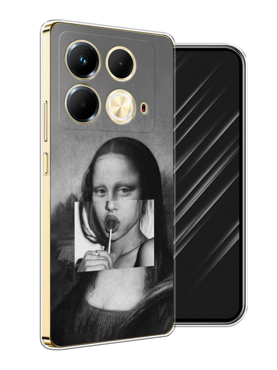 

Чехол Awog на Infinix Note 40 "Mona Lisa sucking lollipop", Серый, 3105850-1