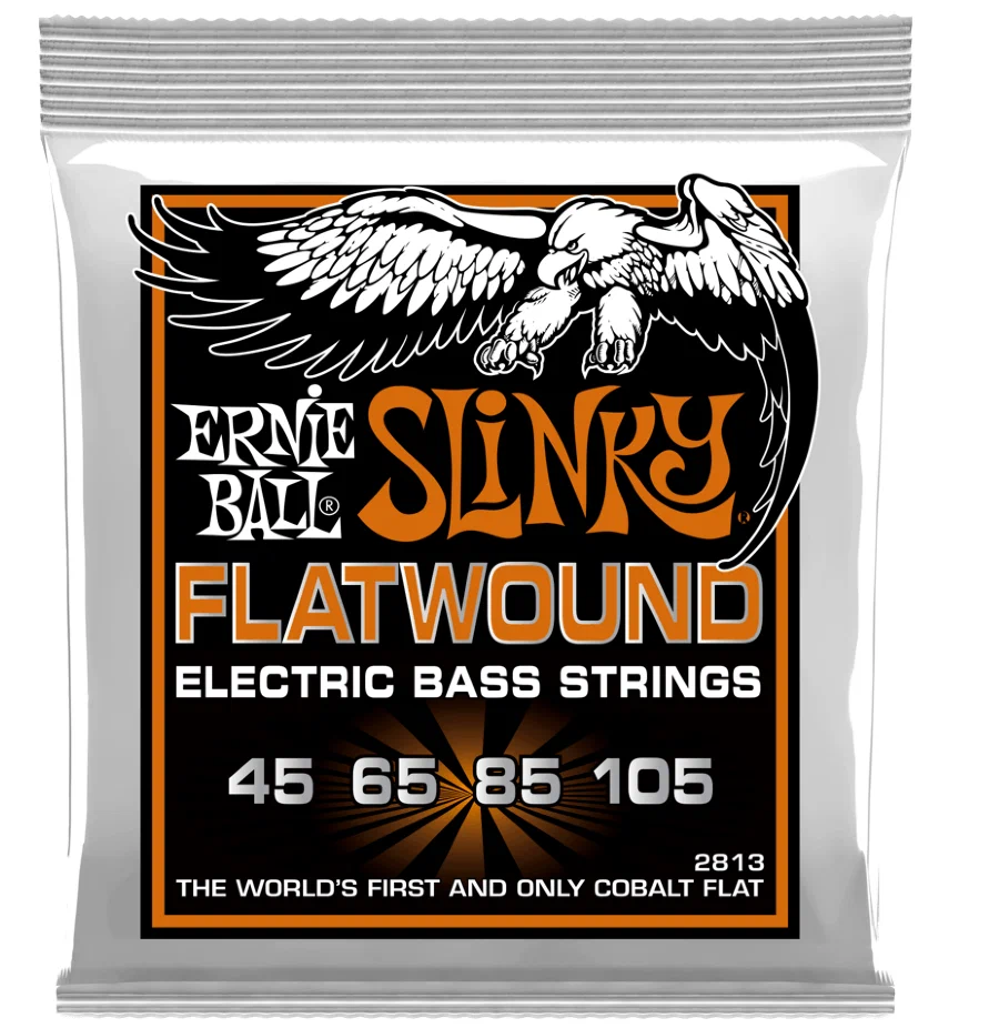 ERNIE BALL 2813 Flatwound Slinky Hybrid 45-105 - Струны для бас-гитары