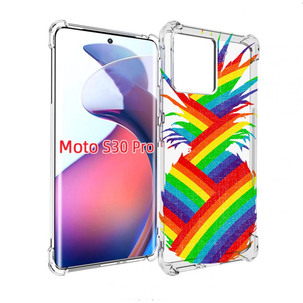 

Чехол MyPads радужный ананас для Motorola Moto S30 Pro, Прозрачный, Tocco