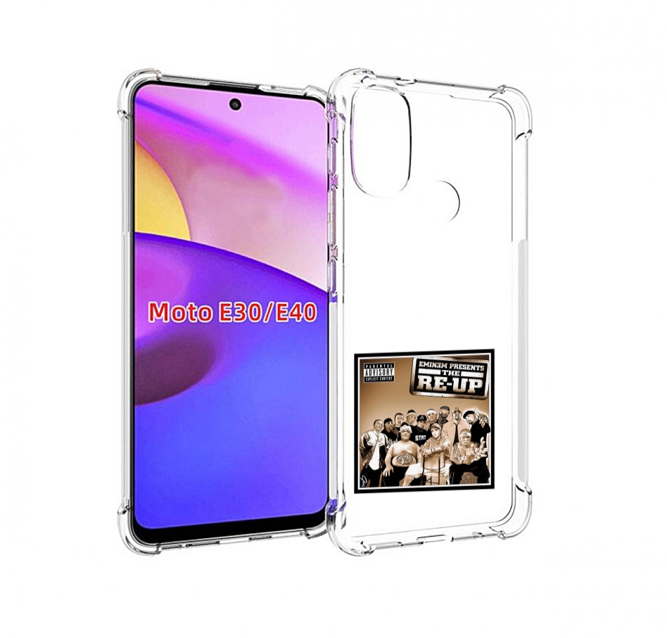 

Чехол Бампер Mypads Eminem Presents, The Re-Up Для Motorola Moto, Прозрачный, Tocco