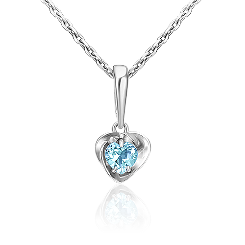 фото Подвеска из белого золота с топазом platina jewelry 03-3003-00-201-1120-57