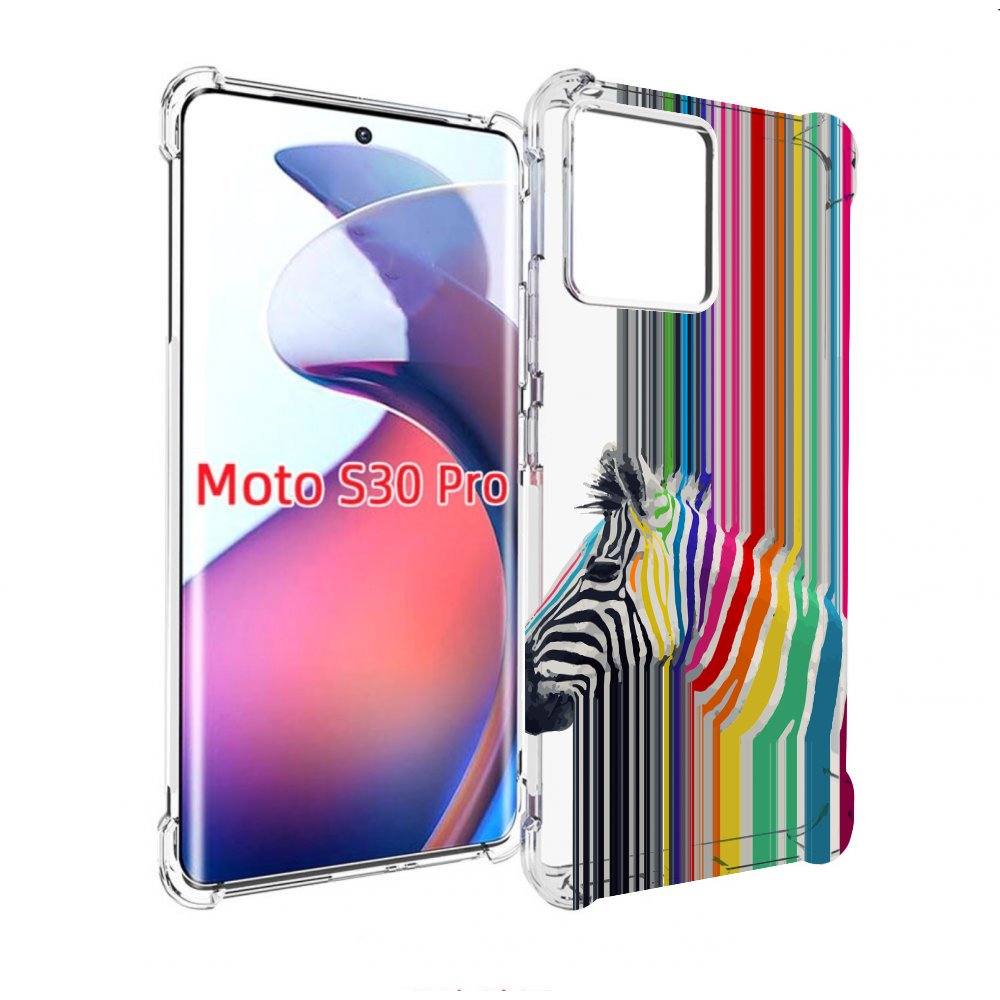 

Чехол MyPads радужная зебра для Motorola Moto S30 Pro, Прозрачный, Tocco