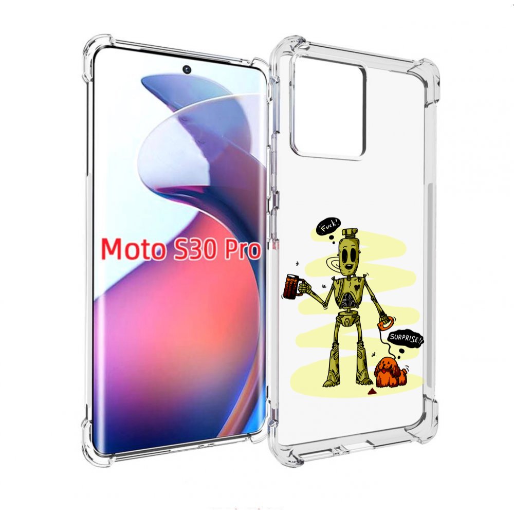 

Чехол MyPads прикольный робот для Motorola Moto S30 Pro, Прозрачный, Tocco