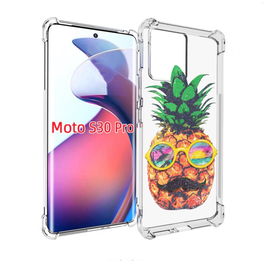

Чехол MyPads прикольный ананас с лицом для Motorola Moto S30 Pro, Прозрачный, Tocco