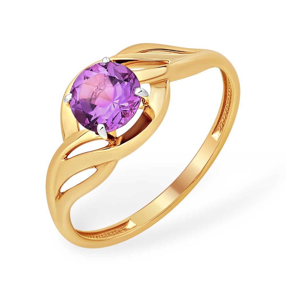 

Кольцо из золота р. , 585Gold 201011671, аметист, 201011671