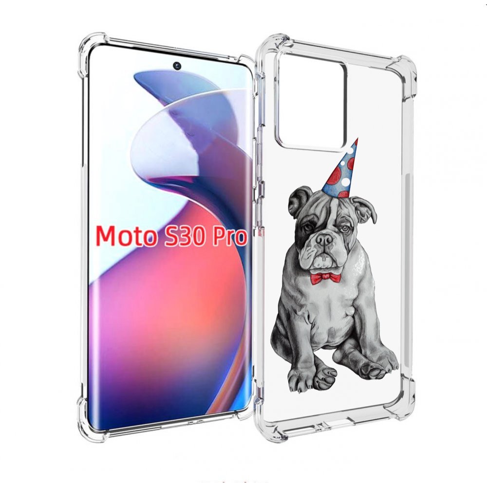 

Чехол MyPads праздничный щенок для Motorola Moto S30 Pro, Прозрачный, Tocco