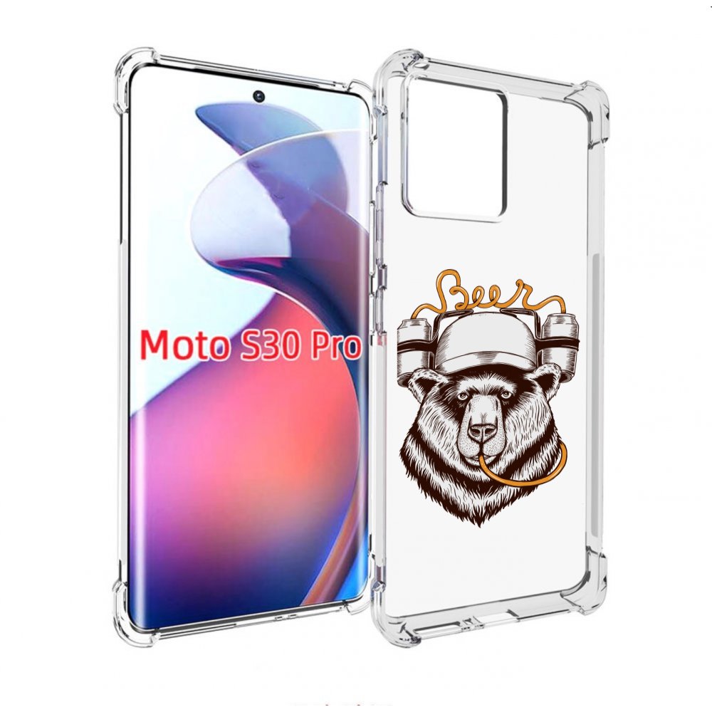 

Чехол MyPads пивной медведь для Motorola Moto S30 Pro, Прозрачный, Tocco