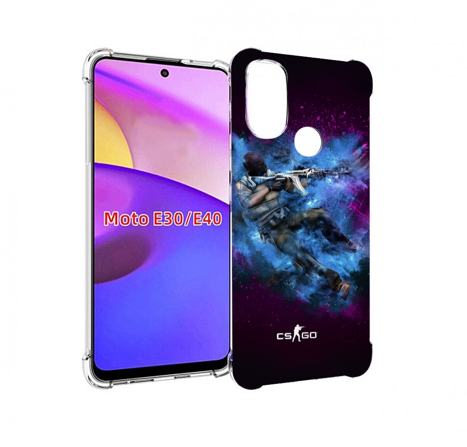 

Чехол бампер MyPads CS-go-террорист для Motorola Moto E30., Прозрачный, Tocco