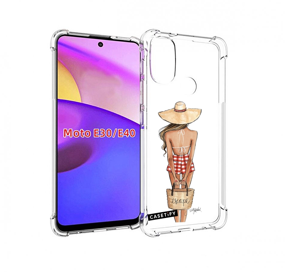 

Чехол Бампер Mypads Casetify Женский Для Motorola Moto E30., Прозрачный, Tocco