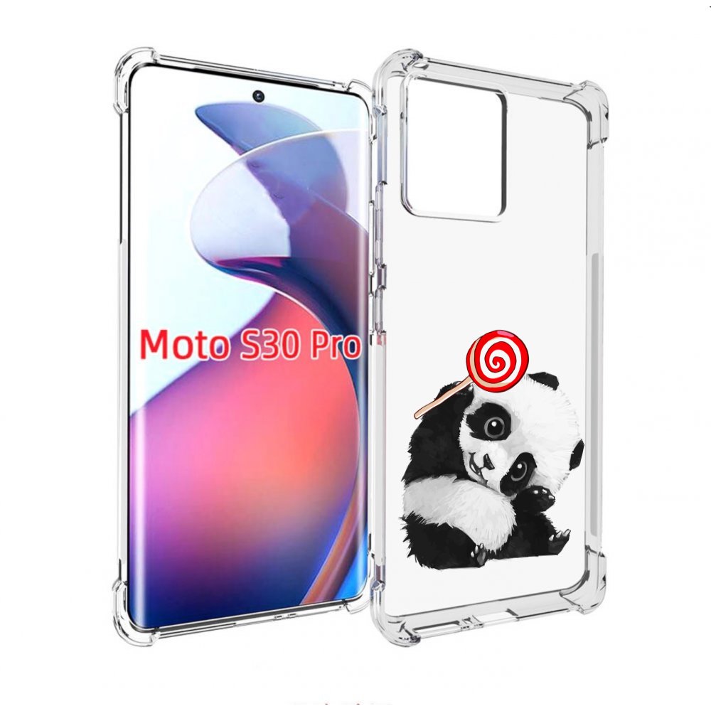 

Чехол MyPads панда с леденцом для Motorola Moto S30 Pro, Прозрачный, Tocco