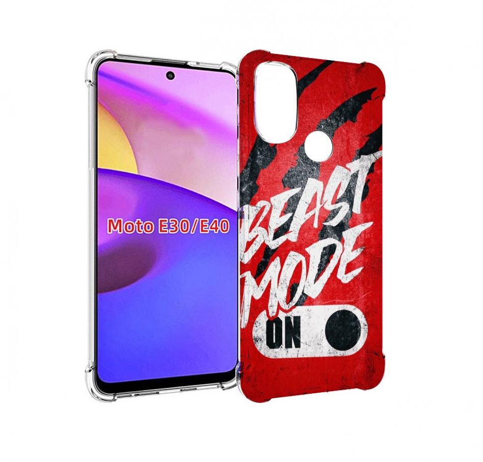 

Чехол бампер MyPads BEAST inside You для Motorola Moto E30., Прозрачный, Tocco