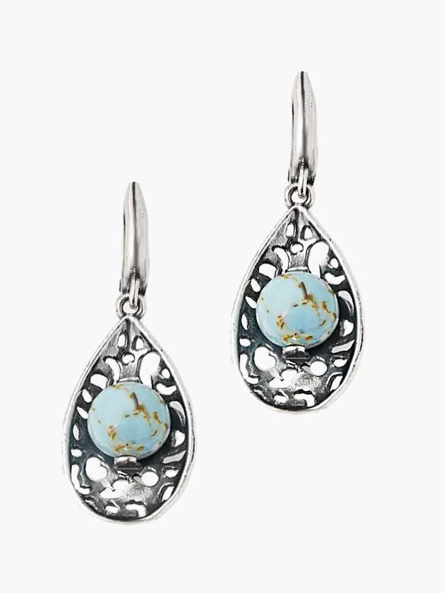 

Серьги подвески из латуни SHINE & BEAUTY 80966-41,3, варисцит, 80966-41,3