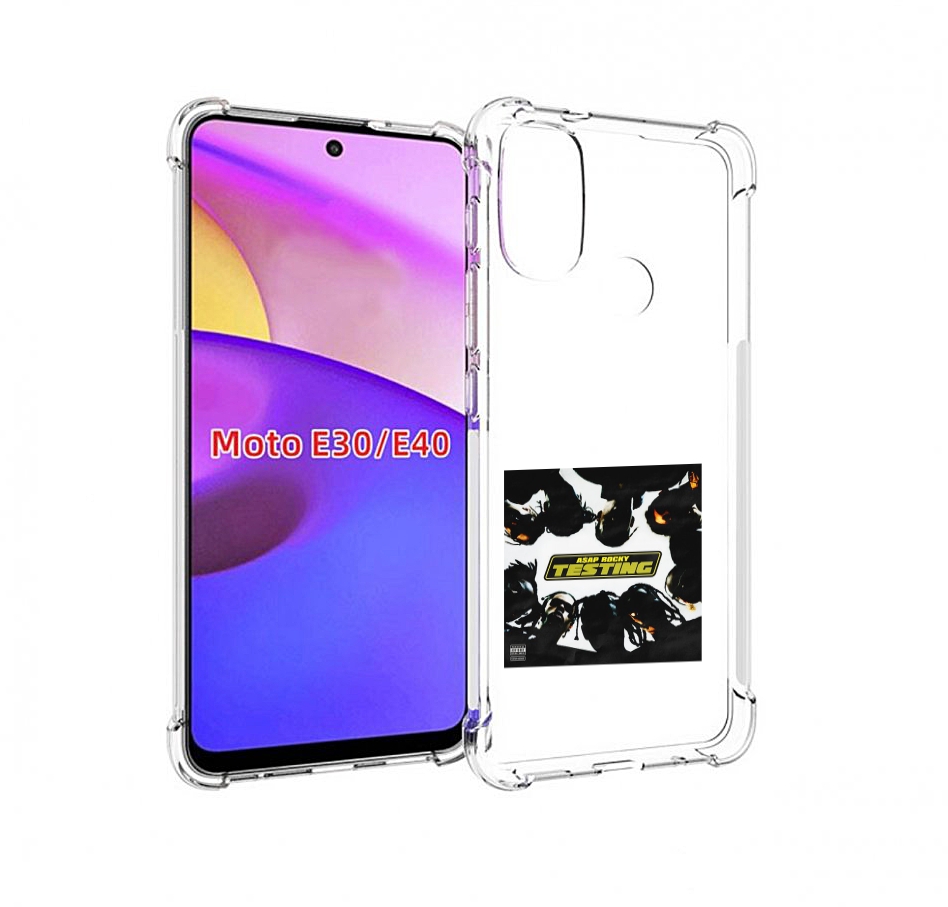 

Чехол Бампер Mypads Asap Rocky - Testing Для Motorola Moto E30., Прозрачный, Tocco