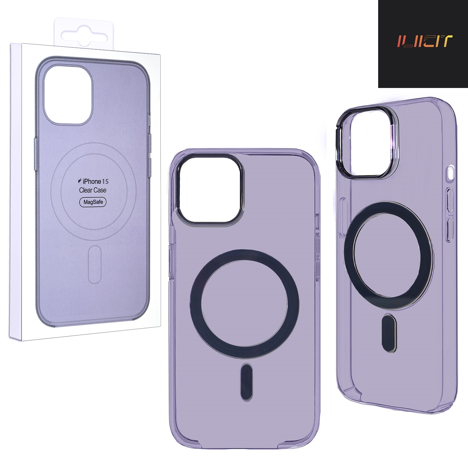 

Чехол iPhone 15 Clear Case PC Purple (MagSafe + анимация NFC Clear) (IS007196), Прозрачный;фиолетовый, Чехол iPhone 15 Clear Case PC Purple (MagSafe + анимация NFC Clear) (IS007196)