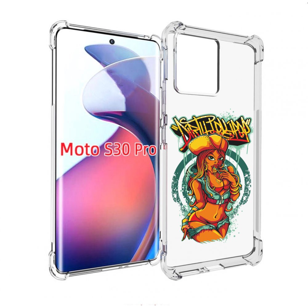 

Чехол MyPads нарисованная девушка комикс для Motorola Moto S30 Pro, Прозрачный, Tocco
