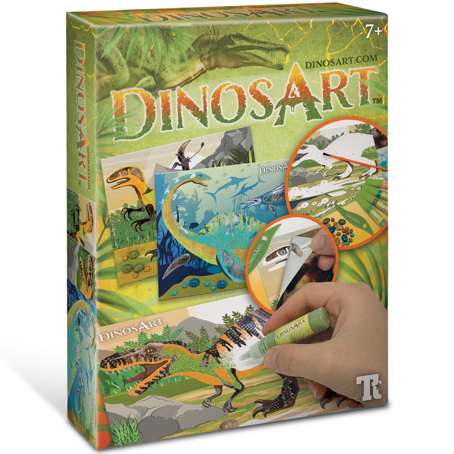 Набор аппликаций фольгой 3 эскиза DinosArt 15011_NSDA набор тканей для создания рисунка эскиза 150 × 150 см 2 шт