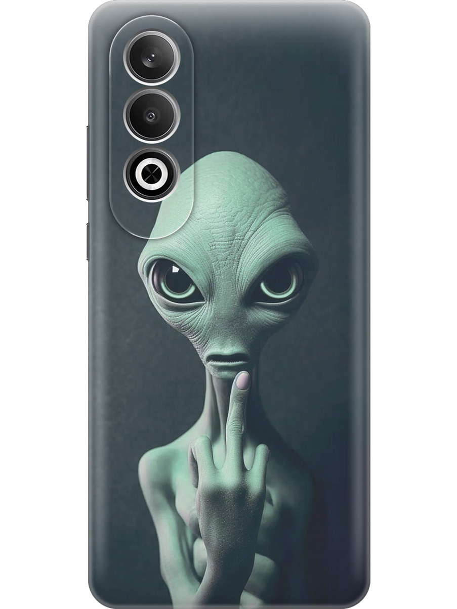 

Силиконовый чехол на OnePlus Nord CE4 с принтом "Инопланетянин", Прозрачный;зеленый;синий;черный, 782628813