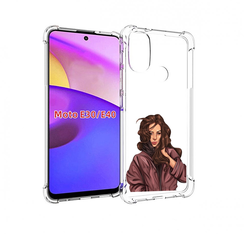 

Чехол бампер MyPads Арт рисунок девушки для Motorola Moto E30., Прозрачный, Tocco
