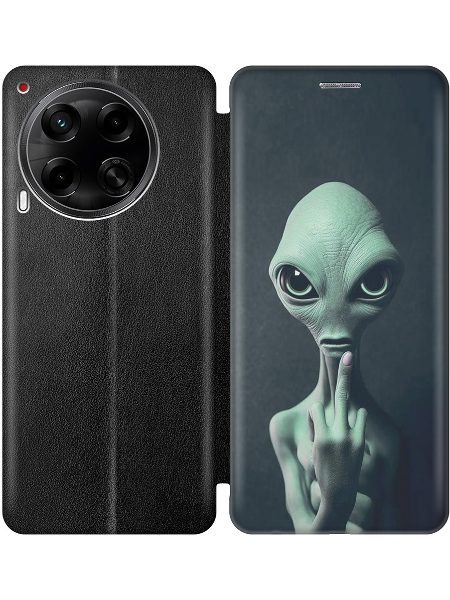 

Чехол-книжка на Tecno Camon 30 4g / 30 5g с принтом "Инопланетянин" черный, Черный;зеленый;синий, 782632413