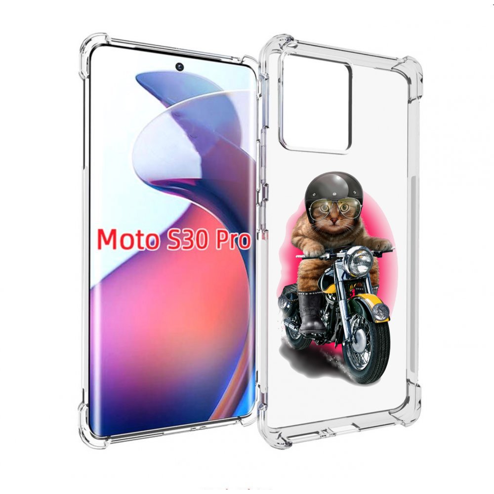 

Чехол MyPads мото-кот для Motorola Moto S30 Pro, Прозрачный, Tocco
