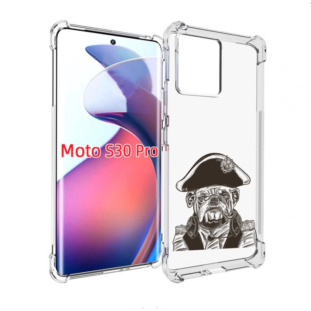 

Чехол MyPads мопс генерал для Motorola Moto S30 Pro, Прозрачный, Tocco