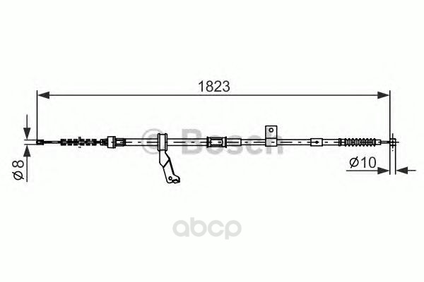 

Трос cтояночного тормоза BOSCH 1987482297 правый