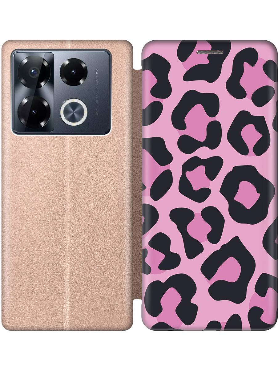 

Чехол-книжка на Infinix Note 40 Pro / 40 Pro 5g / 40 Pro+ 5g с принтом золотой 800071, Золотистый;розовый;черный, 782627032