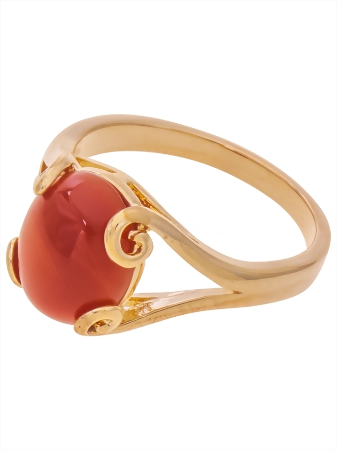 

Кольцо из бижутерного сплава р.  Lotus Jewelry Кольцо с красным агатом "Лагуна", агат, Кольцо с красным агатом "Лагуна"