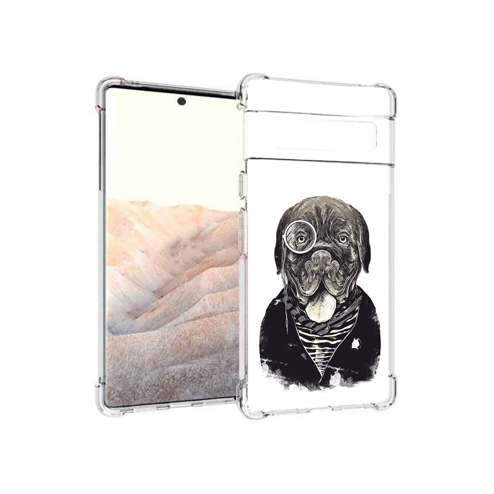 

Чехол MyPads Tocco для Google Pixel 6 Pro солидный песик, Прозрачный, Tocco