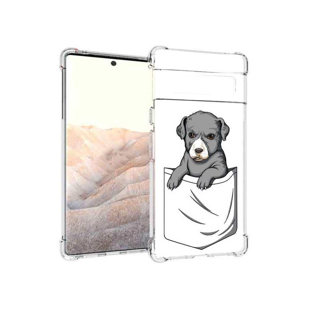

Чехол MyPads Tocco для Google Pixel 6 Pro собачка в кармане, Прозрачный, Tocco