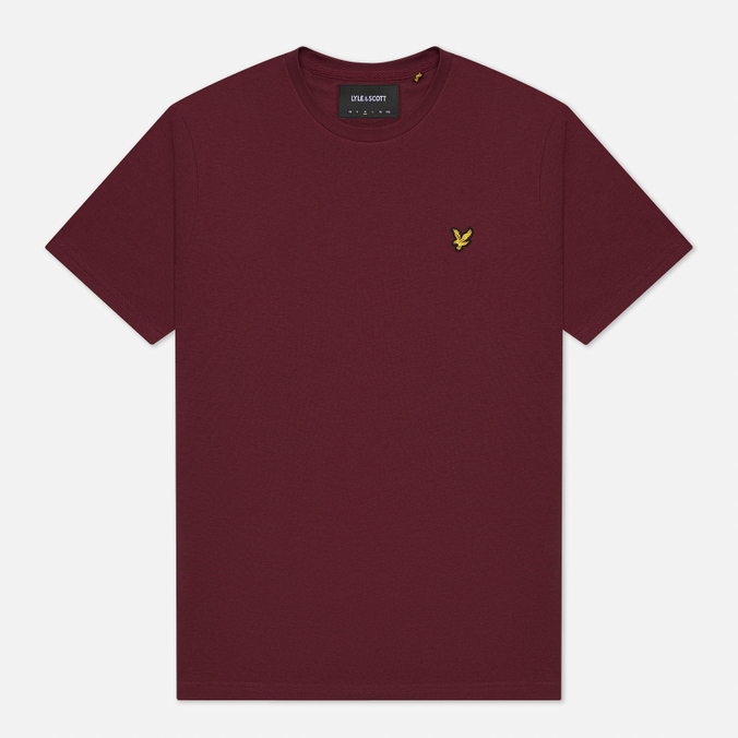 фото Футболка мужская lyle & scott ts400vog бордовая s lyle&scott