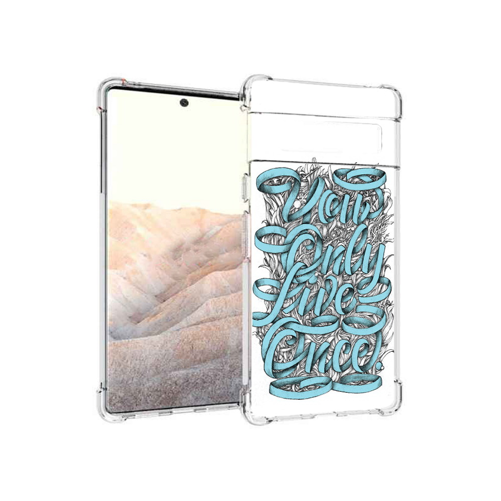 

Чехол MyPads Tocco для Google Pixel 6 Pro слова из ленты абстракция, Прозрачный, Tocco