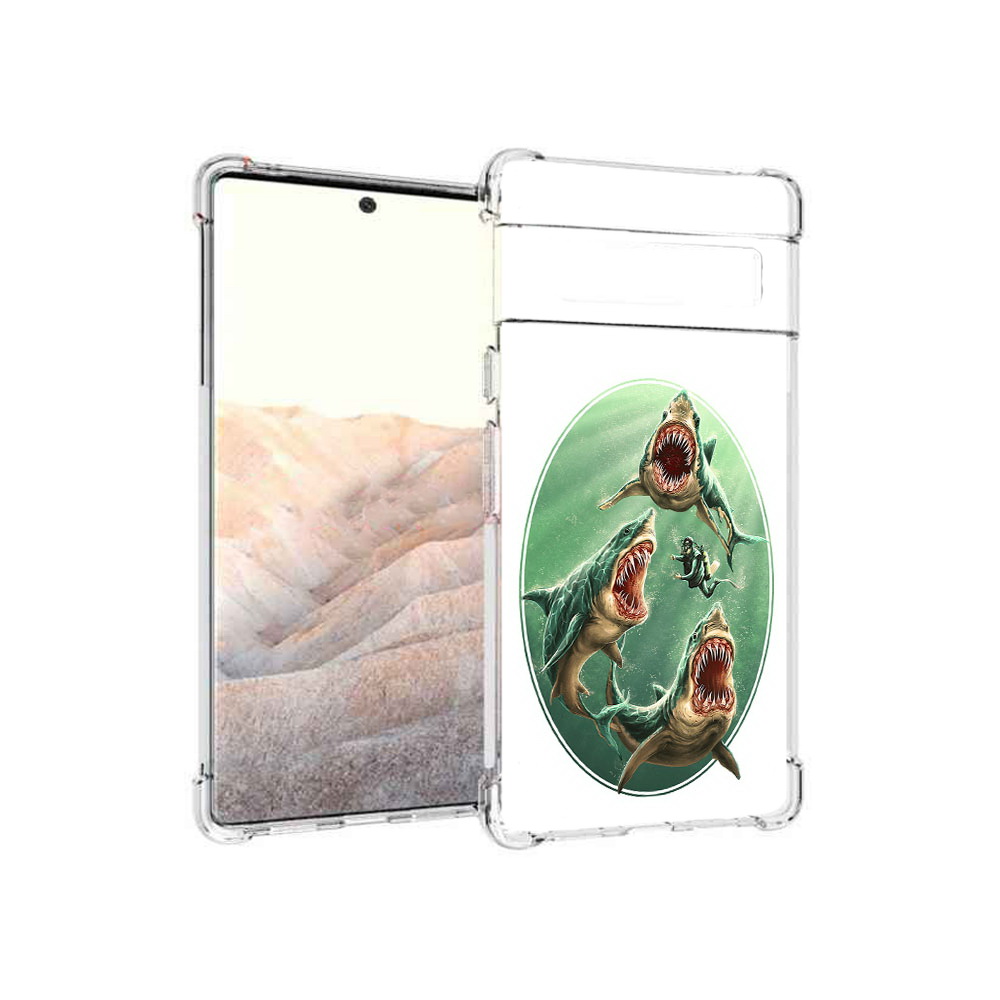 

Чехол MyPads Tocco для Google Pixel 6 Pro синяя бездна, Прозрачный, Tocco