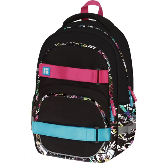 Детские рюкзаки Berlingo Free Spirit черный, розовый, голубой, принт