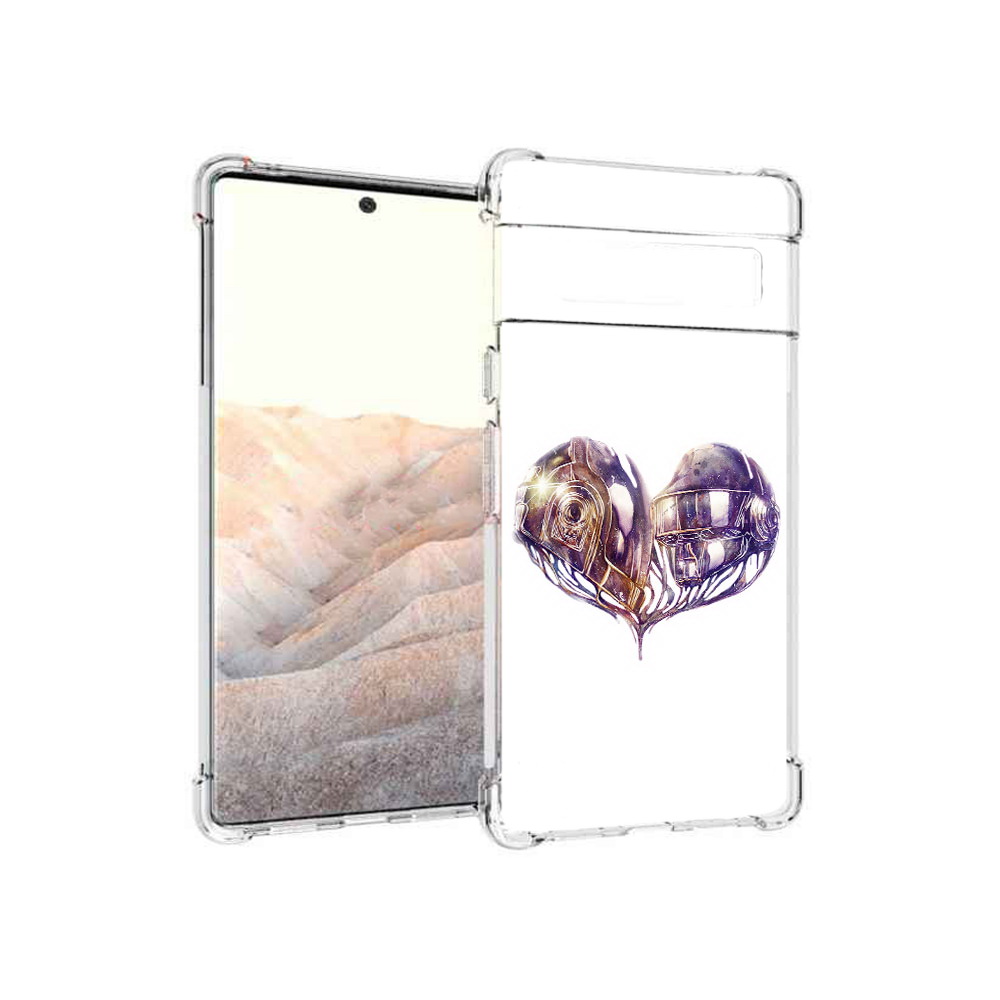 

Чехол MyPads Tocco для Google Pixel 6 Pro сердце абстракция, Прозрачный, Tocco