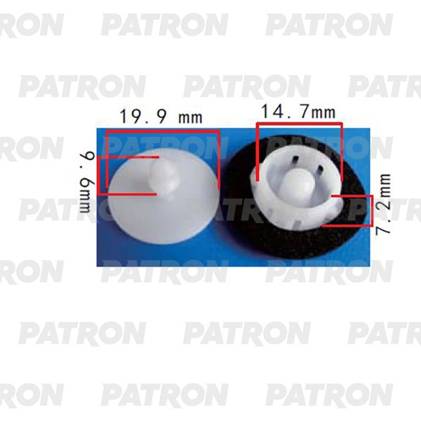 

Клипса Пластмассовая Nissаn Применяемость Держатель PATRON p372069
