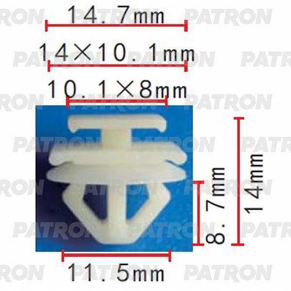 

Клипса Автомобильная PATRON P370273