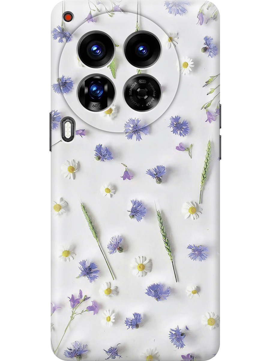 

Силиконовый чехол на Tecno Camon 30 Premier 5g с принтом "Ромашки и колоски", Прозрачный;белый;зеленый;фиолетовый, 782633022