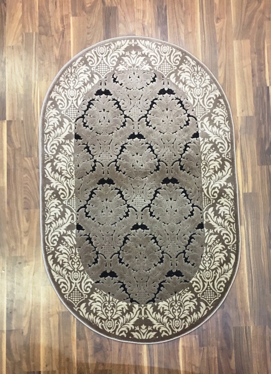 фото Ковер gloria 3972a овал с.коричневый 80x300 sofia rugs