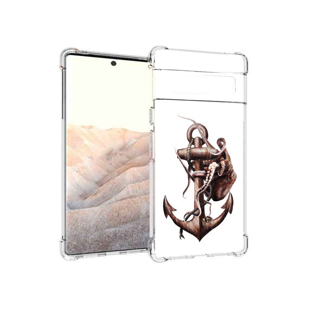 

Чехол MyPads Tocco для Google Pixel 6 Pro ржавый якорь, Прозрачный, Tocco