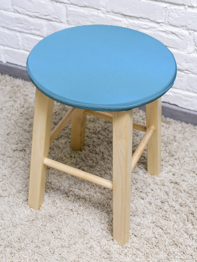 фото Подушка на стул на сидушку luxalto 160 34х34 см, голубой 1 шт